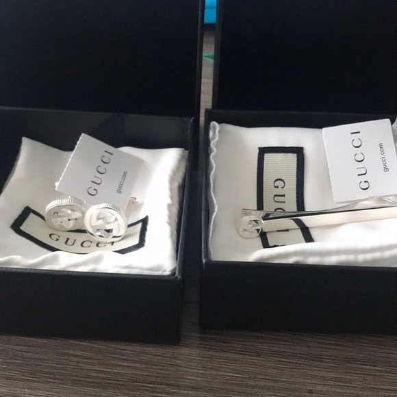 Gucci Other - Gucci tie clip and cufflinks